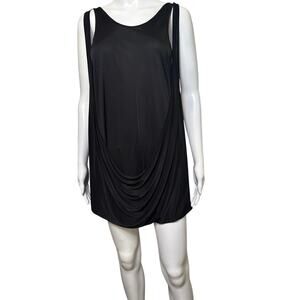 rare Gareth Pugh SS13 Drapey Jersey Tunic Dress Black IT 42 US 8 Viscose blend